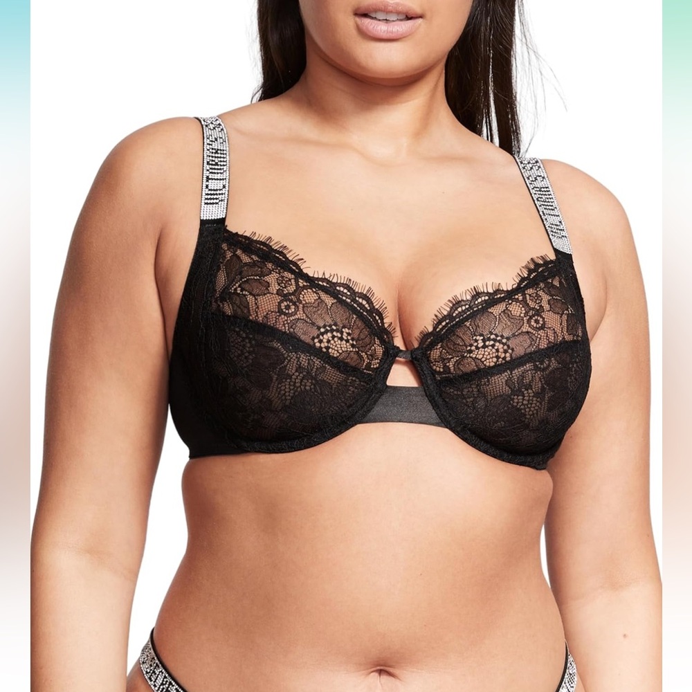 NWOT Victoria's Secret Black Lace Balconette Bra